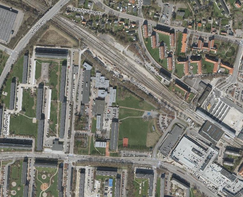 Lokalplanområdet med omgivelser