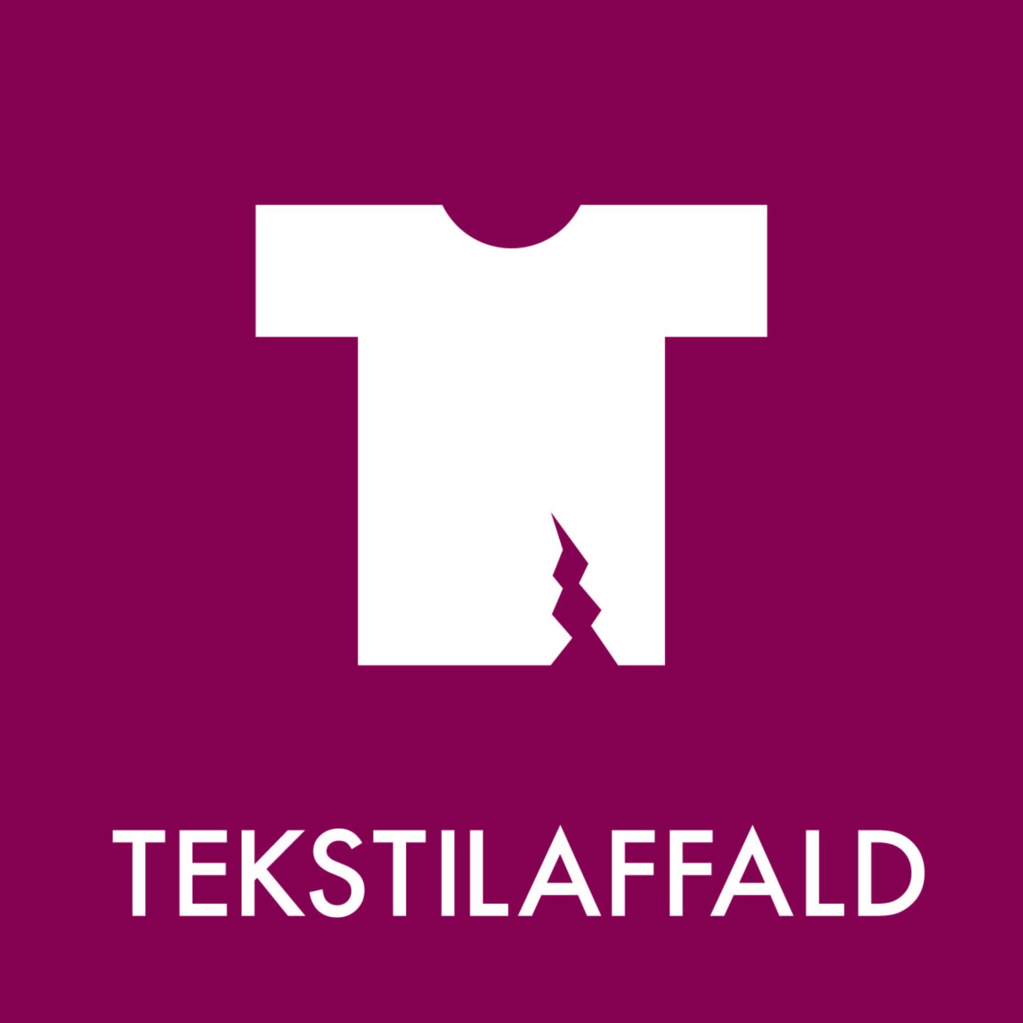 Tekstilaffald piktogram