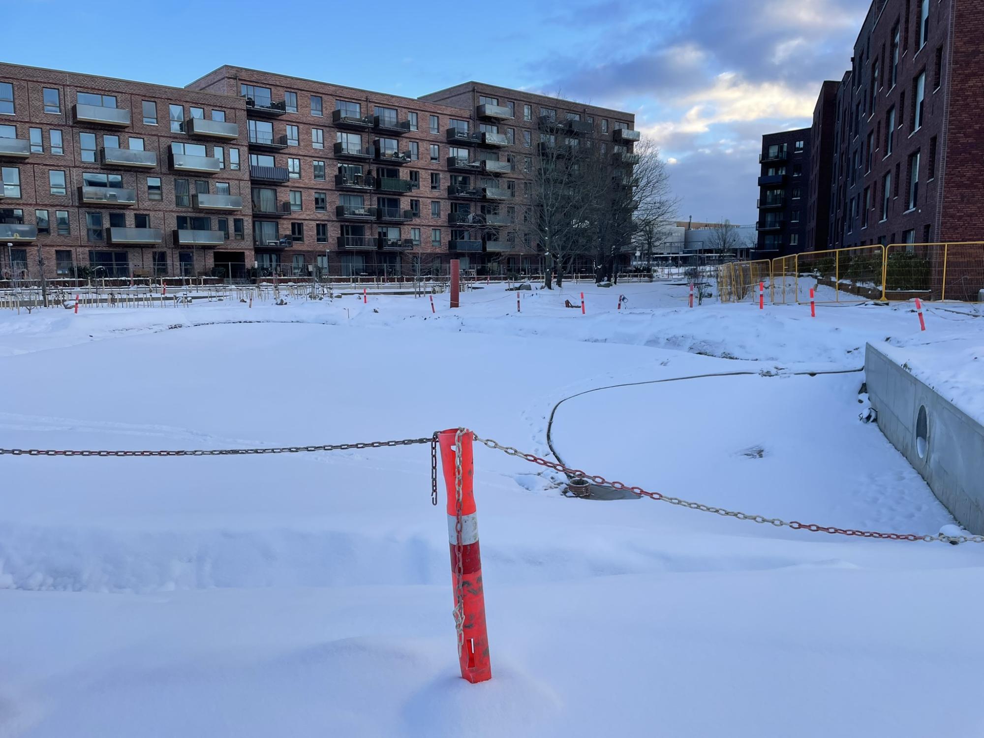 Området hvor den sydlige sø skal etableres