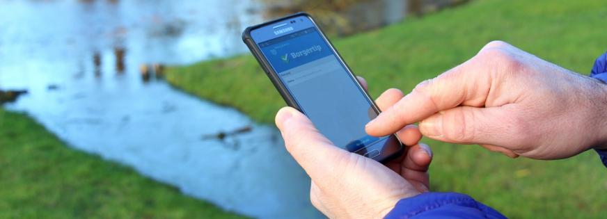 borgertip på mobiltelefon